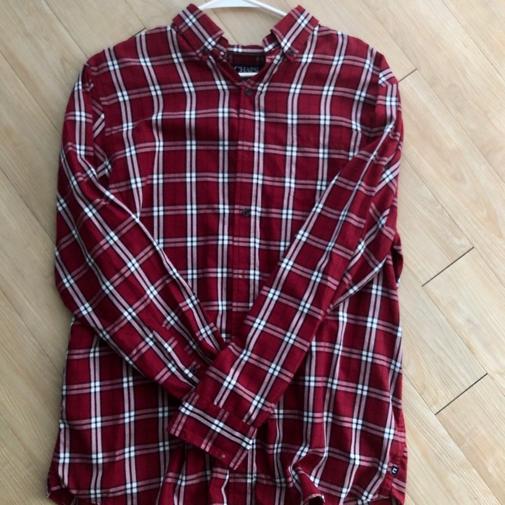 Chaps Plaid Long-Sleeve Button-Down Shirt